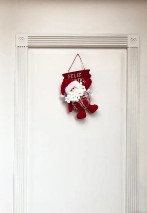Enfeite De Porta Papai Noel Pendurado