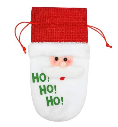 Enfeite Decorativo Natal Embalagem Para Garrafa 27x13cm