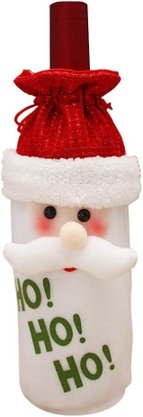 Enfeite Decorativo Natal Embalagem Para Garrafa 27x13cm