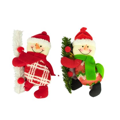 Enfeite Natalino Papai Noel Rena Boneco De Neve 