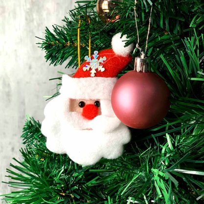 Enfeite Papai Noel 2 Unidades 8x8cm