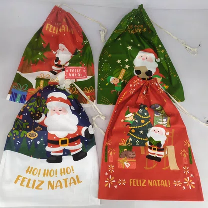 Enfeite Saco Presente De Natal 40 CM