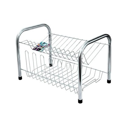 Escorredor De Pratos Com Porta Copos Cromado