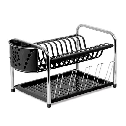 Escorredor Louças Master Porta Talheres Preto