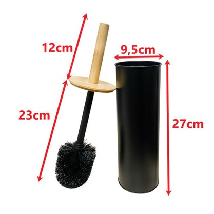 Escova Sanitária Ferro Bambu E Plástico 38cm