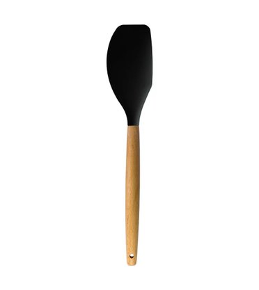 Espátula Culinária Silicone Cabo De Madeira Preto