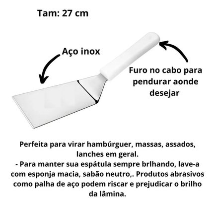 Espátula Curva 2,5'' Premium 27cm Branco