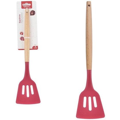 Espátula Vazada 32cm Vermelha Wellmix