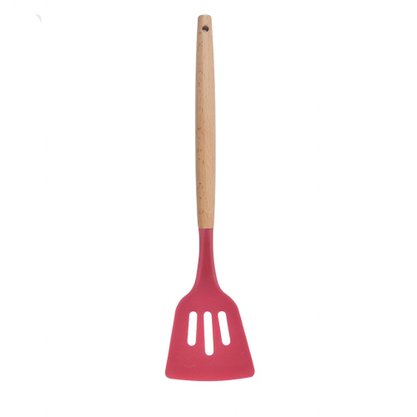 Espátula Vazada 32cm Vermelha Wellmix