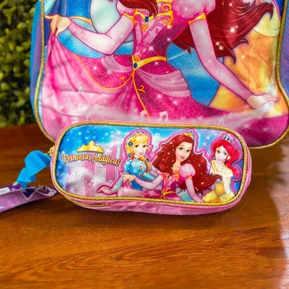 Estojo Escolar Duplo Princesas Mágicas
