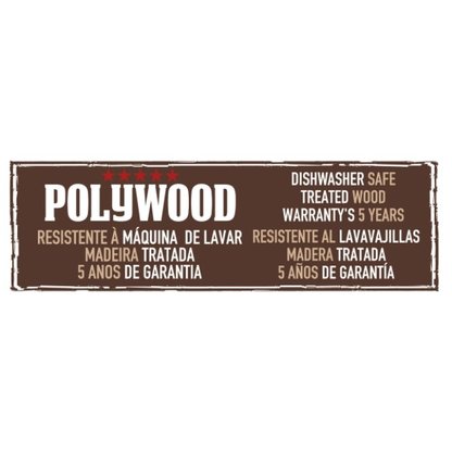 Faca Para Churrasco Inox 5" Polywood Castanho
