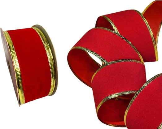 Fita Aramada Enfeite Decorativo Natal 2,77m x 5cm