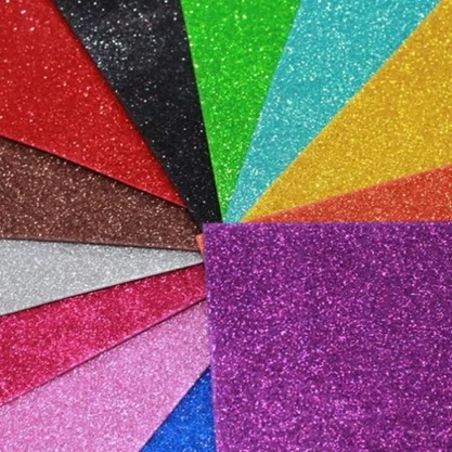 Folha E.V.A Glitter 40x60cm Preto Lyke