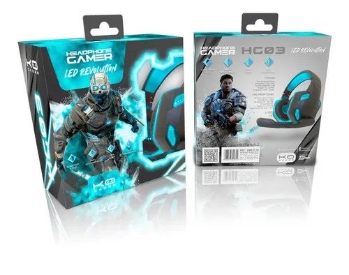 Fone De Ouvido Headphone Gamer HG03 Com Led