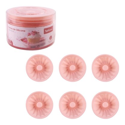 Forma Silicone Cupcakes 6 Peças 7cm