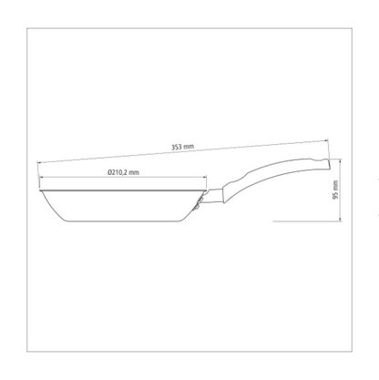 Frigideira De Aluminio 20cm Turim Vermelho