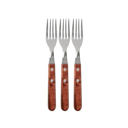 Garfo de Mesa Cabo de Madeira Wood Com 3 Peças