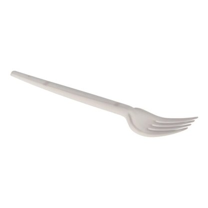 Garfo Sobremesa Plástico 50 Unidades Branco