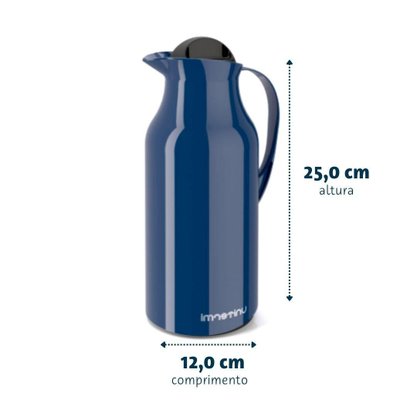 Garrafa Térmica Mesa Siena 0,75ml Azul
