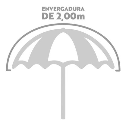 Guarda Sol Alumínio 2,00m Com Silver Coating
