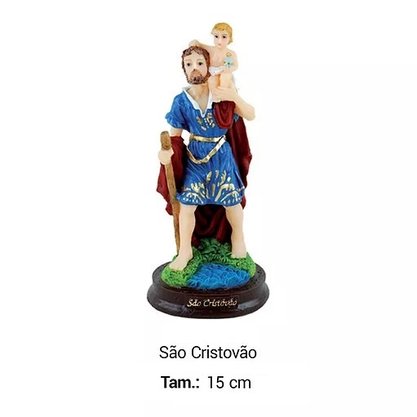 Imagem De Santos Em Resina 15cm Várias Opções