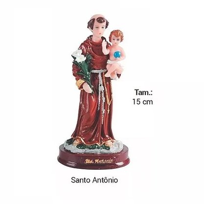 Imagem De Santos Em Resina 15cm Várias Opções