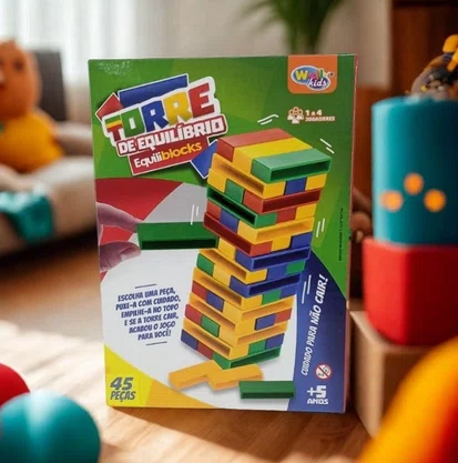 Jogo Torre De Equilíbrio Equiblocks 45 Peças