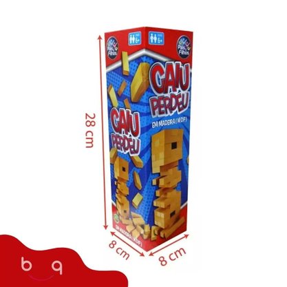 Jogo Torre Jenga Caiu Perdeu MDF