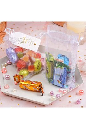 Kit 10 Saquinhos Organizadores Organza 17x23cm Branco