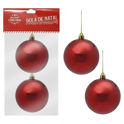 Kit 2 Bolas De Natal Sortidas 6 CM