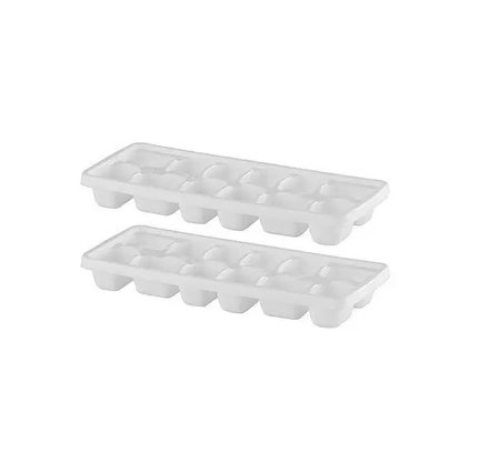 Kit 2 Formas De Gelo Branco