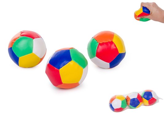 Kit 3 Bolas Didáticas Macias Pequenas Bebê