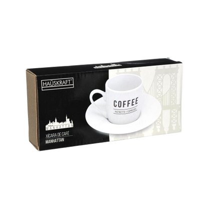 Kit 6 Xícaras Coffee Manhattan 80ml Branco