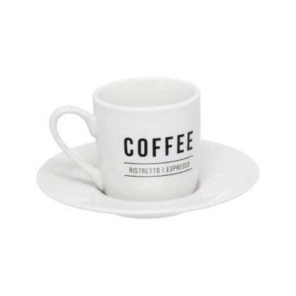 Kit 6 Xícaras Coffee Manhattan 80ml Branco