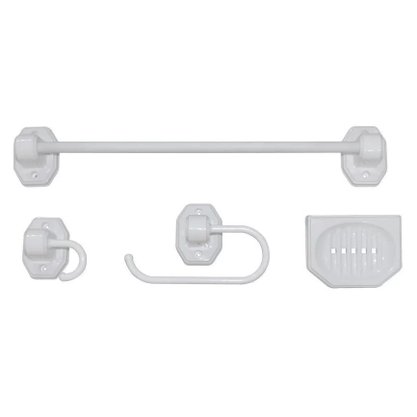 Kit Acessórios Para Banheiro 5 Peças Branco