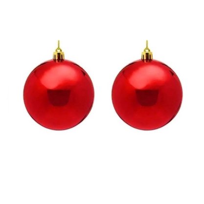 Kit Bola De Natal Com 2 Unidades Lisa 6cm Cor Sortida Multiart