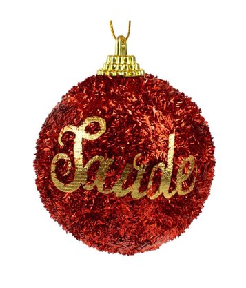 Kit 12 Bolas De Natal Com Frase E Glitter 6cm