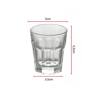 Kit Copo De Shot Texas 53ml Vidro Transparente 6 Peças