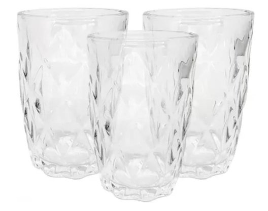 Kit De Copos Diamante 360ml 3 Peças