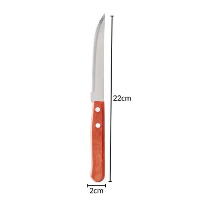 Kit De Facas De Mesa Wood Cartela 3 Peças