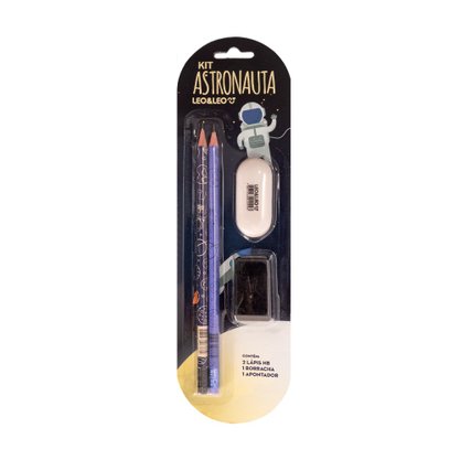 Kit Escolar Infantil 4 Peças Astronauta