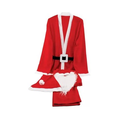Kit Fantasia Natal Papai Noel Com 5 Peças