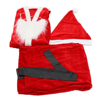 Kit Fantasia Natal Papai Noel Com 5 Peças