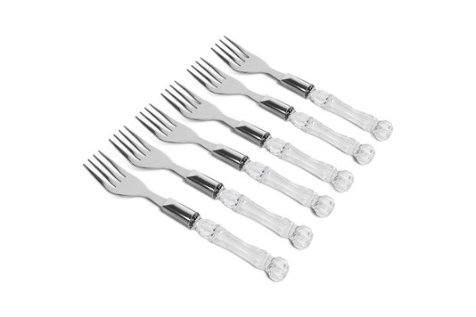 Kit Garfo De Sobremesa 6 Peças Cristal