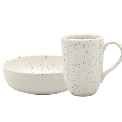 Kit Lanche Tigela E Caneca Chuvisco Oxford