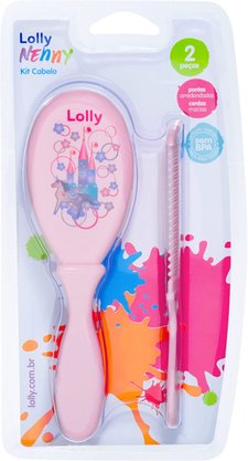 Kit Cabelo Para Bebê Escova E Pente Rosa