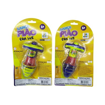 Lança Pião Com Luz Trompo Loco