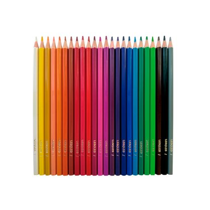 Lápis 24 Cores Resina Sextavado Flex