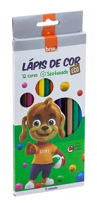 Lápis de Cor Eco 12 Cores BRW