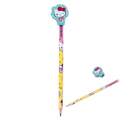 Lápis HB Borracha Na Ponta Hello Kitty